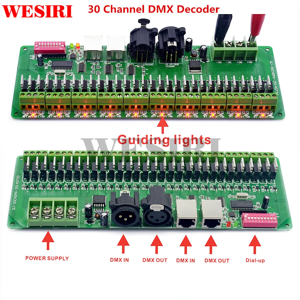 30 каналов DMX 512 RGB контроллер 30CH управление регулятором трехцветного света через