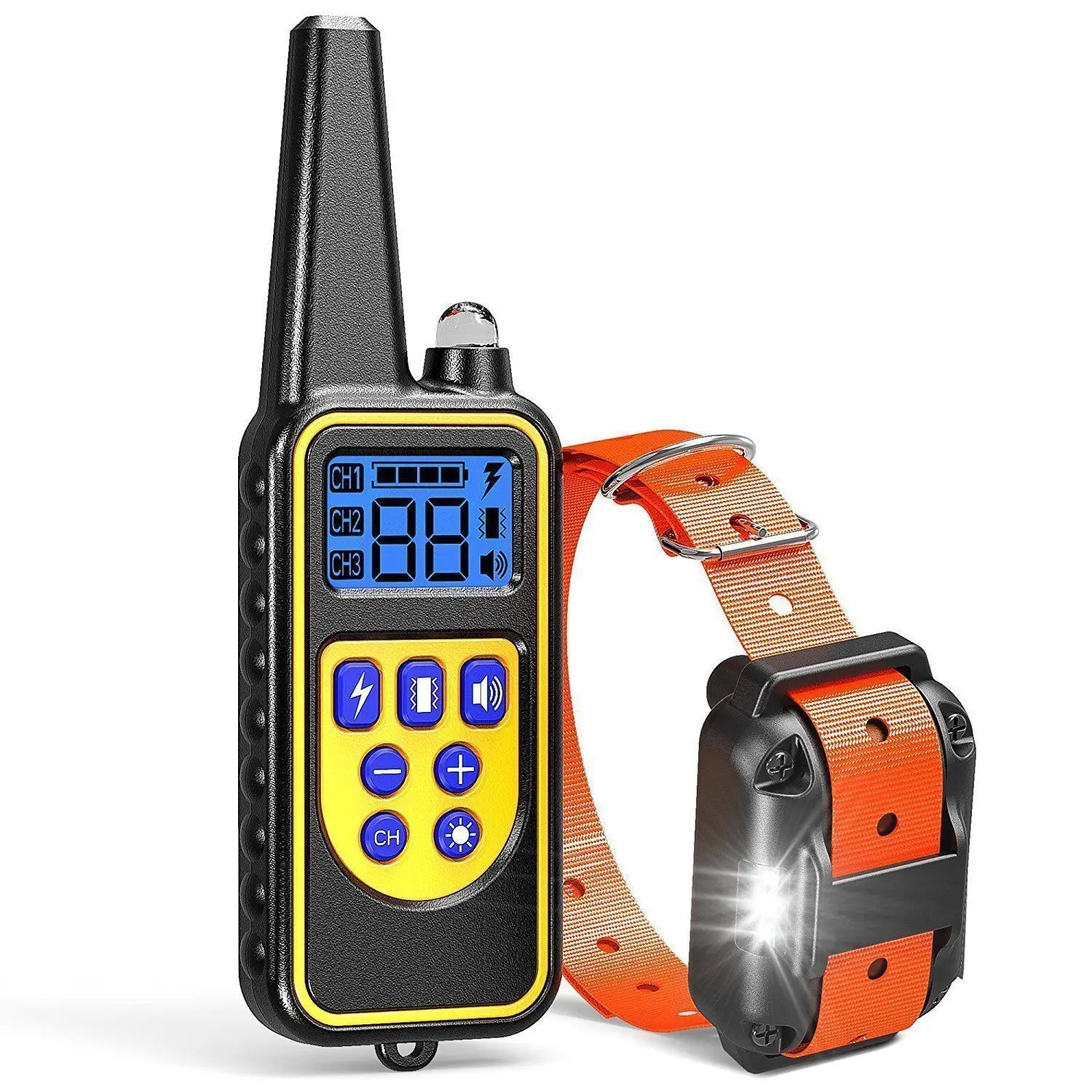 

800m Waterproof Pet Electric Dog Training Collar Remote Rechargeable With LCD Display Dog Bark Control Training Collar