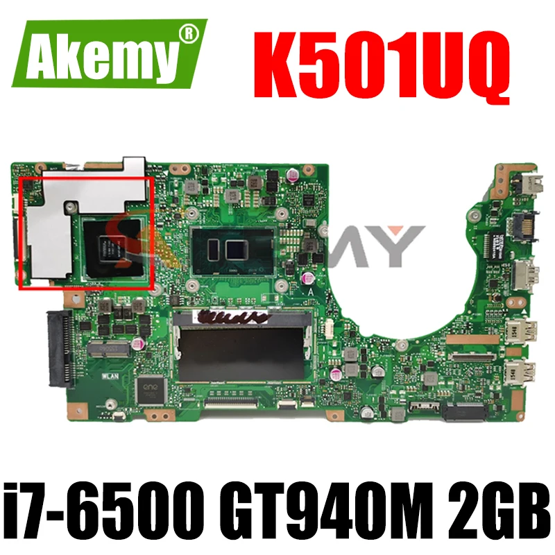 

K501UQ i7-6500 Процессор GT940M 2 Гб V Оперативная память 8 ГБ Оперативная память материнская плата REV 2,0 для ASUS K501UX K501UB K501U K501UW Материнская плата ноутбу...