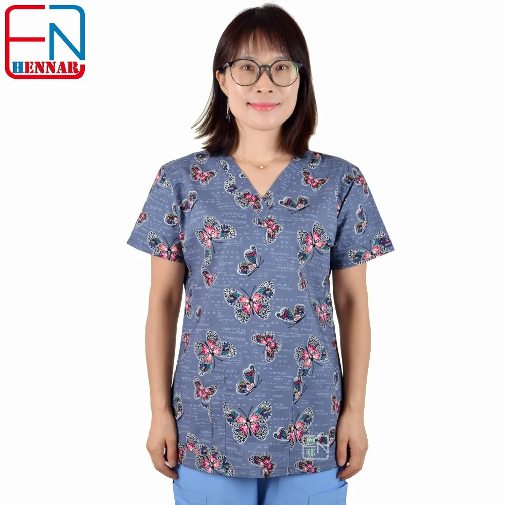 Брендовые медицинские топы для женщин, хлопок, 4 кармана, xxs-XXXL