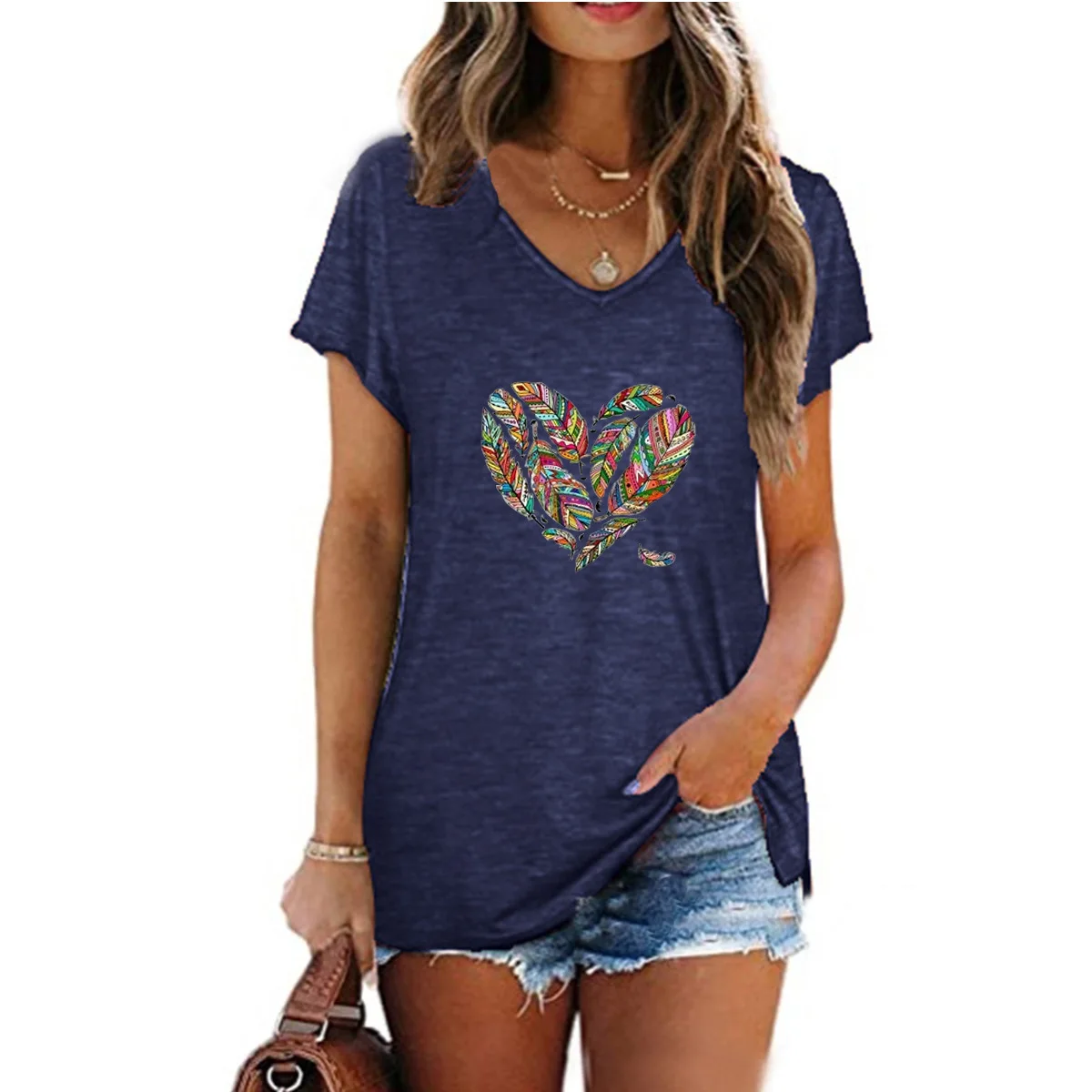 

Creative Flower Love Cat Paw 3D Printing Women T Shirt 2021 Summer New Short Sleeved Large Size 2XL White Top Black Ladies Tee