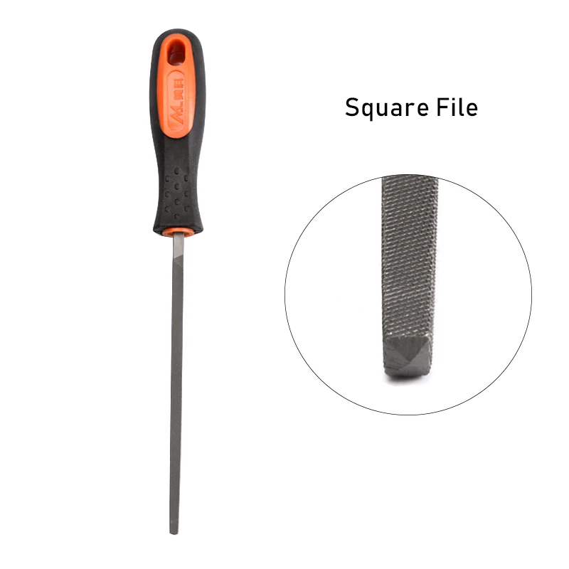 Square File 5 шт. набор металлических напильников для металлообработки деревообрабатывающий стальной напильник плоский треугольник круглый квадратный полукруглый " 8" - Цвет: Square File