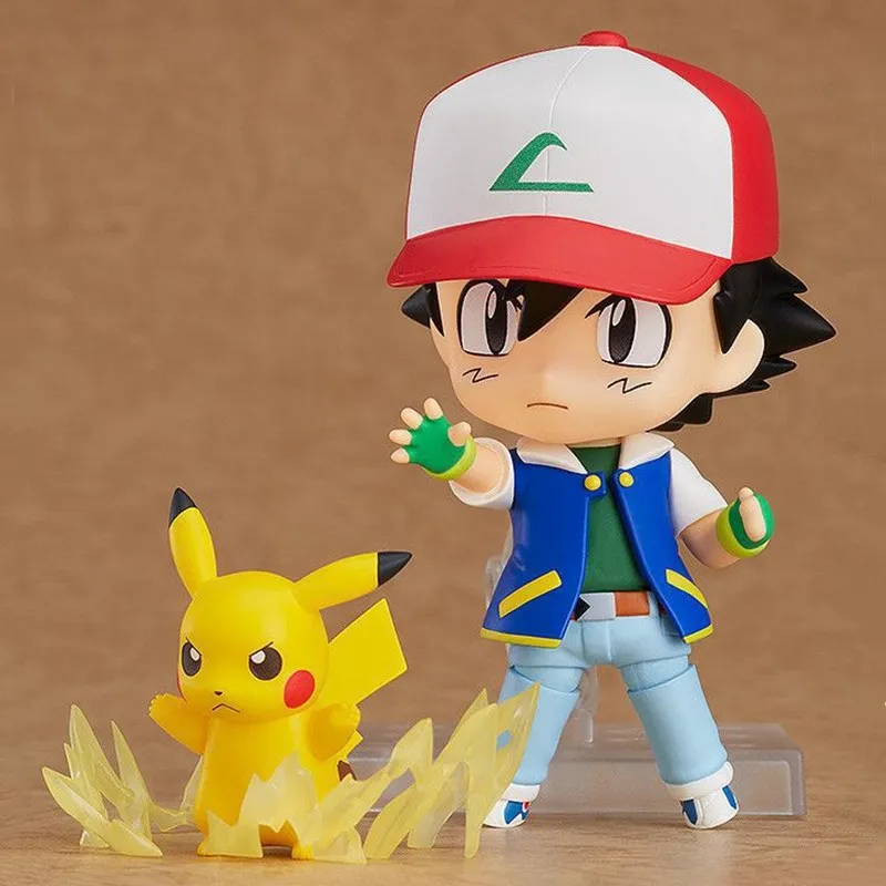 TAKARA TOMY Покемон фигурку Ash Ketchum Pikachu #800 игрушки Набор ПВХ аниме детей Q Куклы