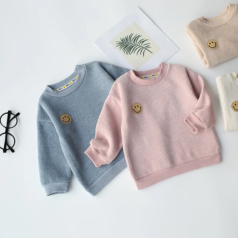 Детский свитер с длинным рукавом круглым вырезом в Корейском стиле | Детская