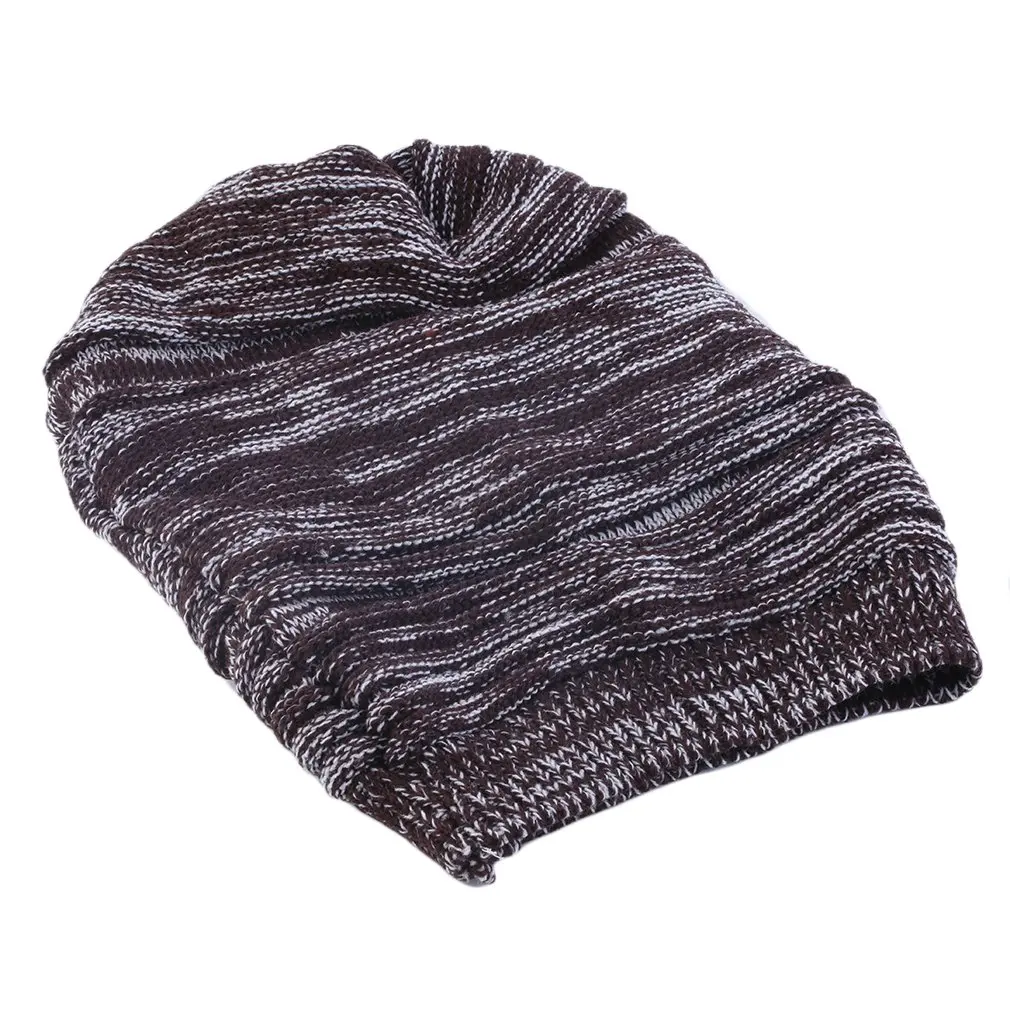 Вязаная мешковатая Шапка берет унисекс для женщин и мужчин Зимняя Теплая Лыжная