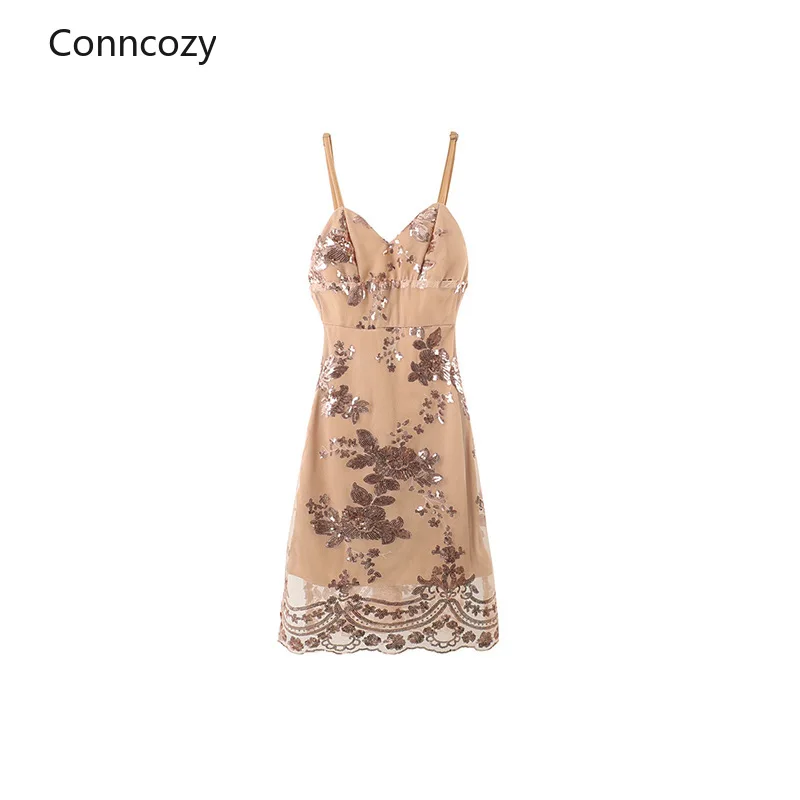 

Women Dress Sequined Shiny Silk Sexy Suspender Bandage Backless Sleeveless Dress Sequined Split Evening Dress Club bodycon dress