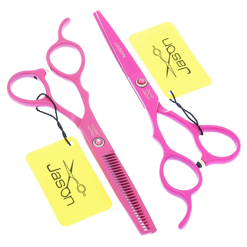 

Jason 5.5/6 inch Left Hand Hair Scissors Set Barber Shears Japan Steel Hairdressing Cutting Thinning Scissors Hair Tools A0048D