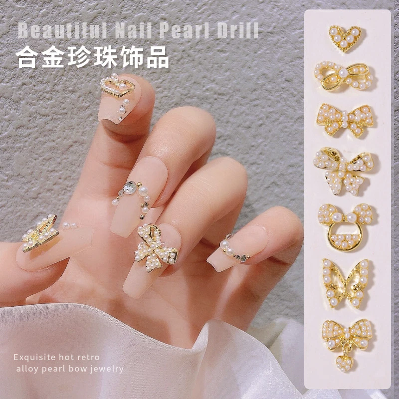 

5PCS New 2022 Style Nail Art Zircon Jewelry Japanese Shiny Diamond 3D Alloy Zircon Luxury Nail Tip Decoration Charms Accessories
