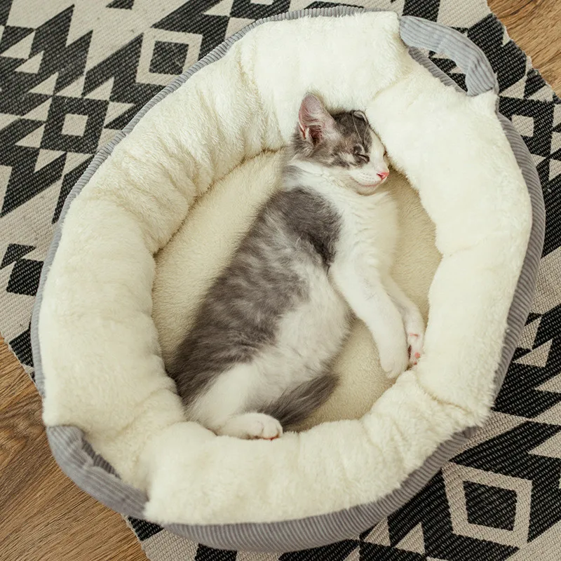 Pet Lounger мягкий котенок гнездо теплая кровать для кошки спальный коврик для домашних животных Конура для маленьких средних собак боди для чихуахуа подушка для щенка