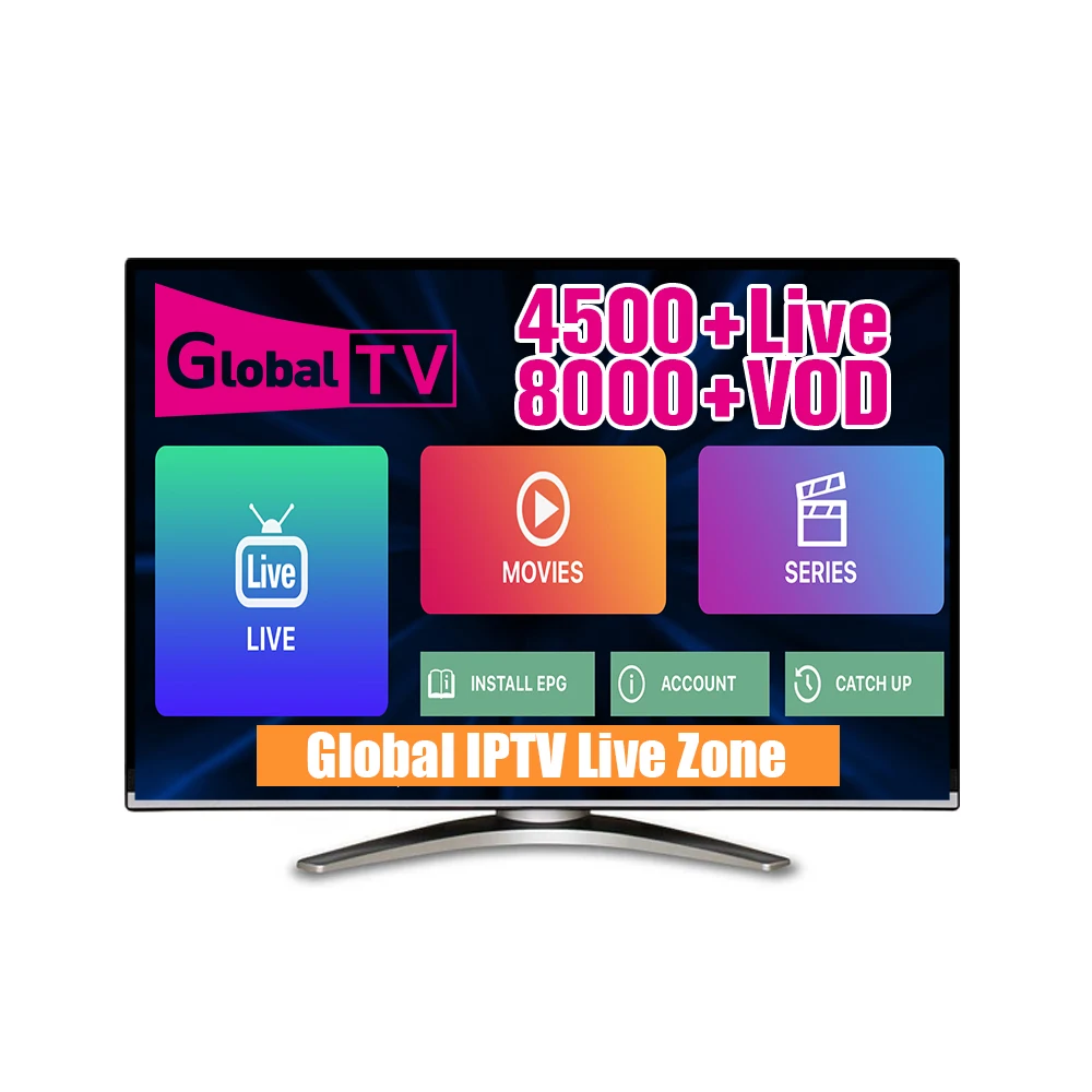 Global tv IP tv мировые каналы 4500 Live 8000+ VOD Европа Франция Италия Испания арабский FHD HD H.265 ip tv подписка тест m3u