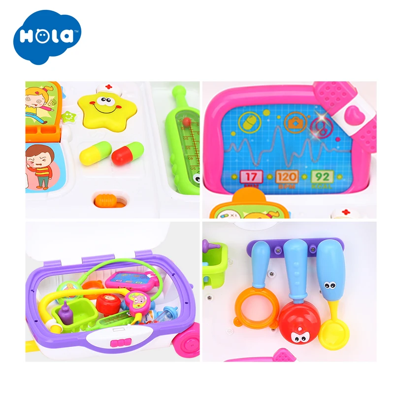 HOLA TOYS 3107 чемодан доктора ролевые игры игрушки с музыкой и светом для детских