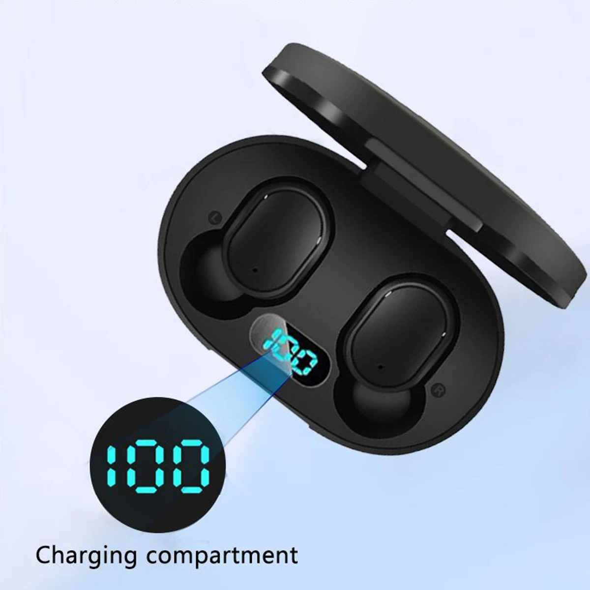 TWS BT5.0 Wireless Earphones Mini In Ear Dual Earbuds Stereo Waterproof One Button LED Display Headset With Charging Box | Электроника