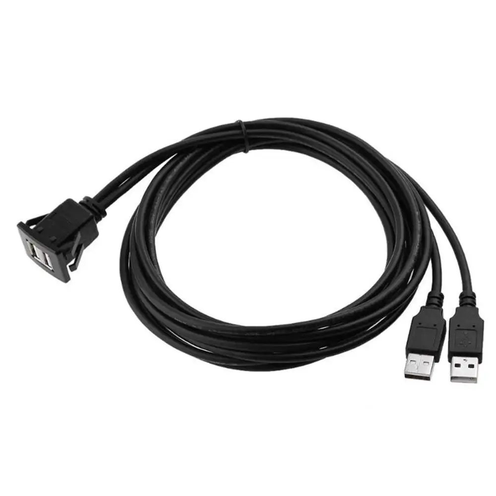 Кабель USB2.0 для скрытого монтажа 1 м/2 м удлинитель с двойным/одинарным USB портом