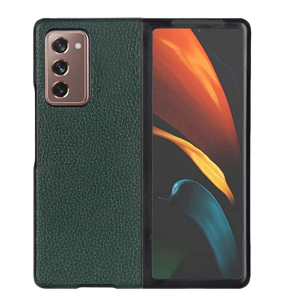 

Чехол для samsung galaxy z fold 2, роскошный кожаный защитный чехол для Samsung Z Fold 2, fold2 5G