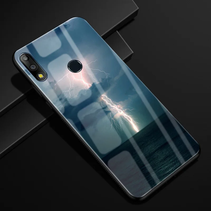 42 Для Asus Zenfone Max Pro M1 ZB601KL Чехол Жесткий PC стеклянный чехол для телефона черный ТПУ бампер чехол для Asus Zenfone Max Pro M1 ZB602KL - Цвет: 42