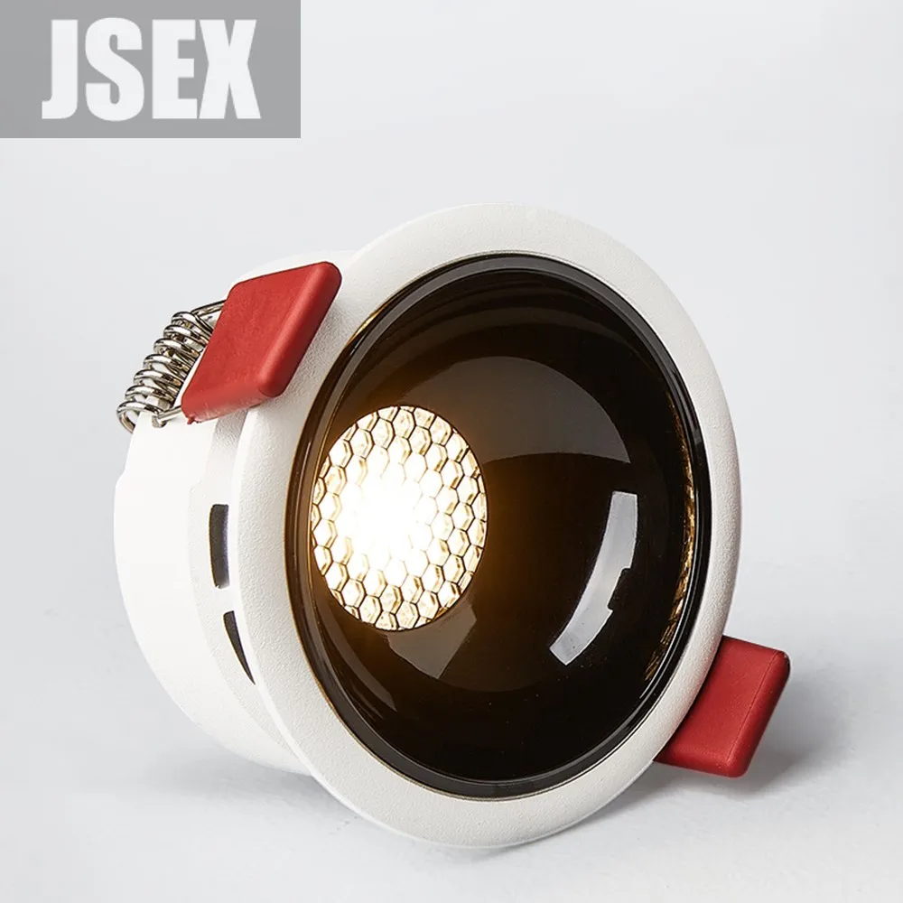 

CRI90 Anti-glare Recessed Ceiling Downlight lamp 7W 12W 18W 20W honeycomb cob led spot lights Ceiling Fixtures Lighting 85-265V