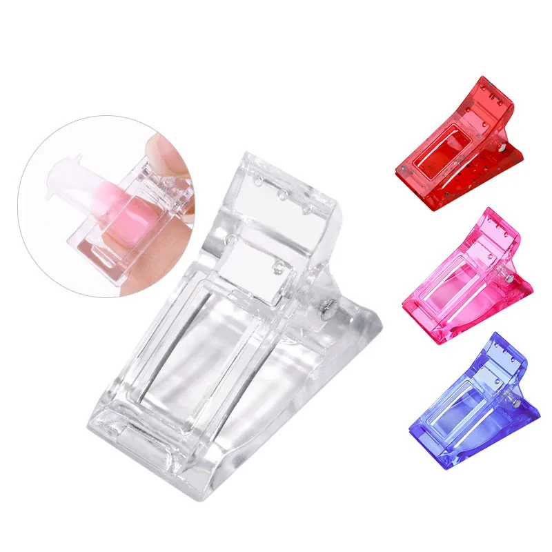 

10 Pcs Plastic Nails Mold Holder for Art Decoration 2023 Quick Building Nail Extension Clip Accessories for Manicure Design