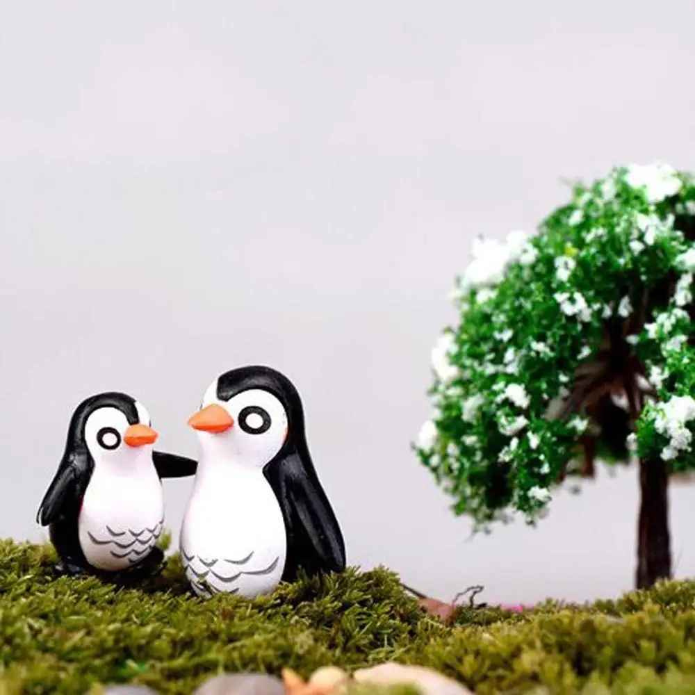 10pcs Miniature Penguin Bonsai Ornaments Micro Landscape Decoration 2 x 1cm | Дом и сад