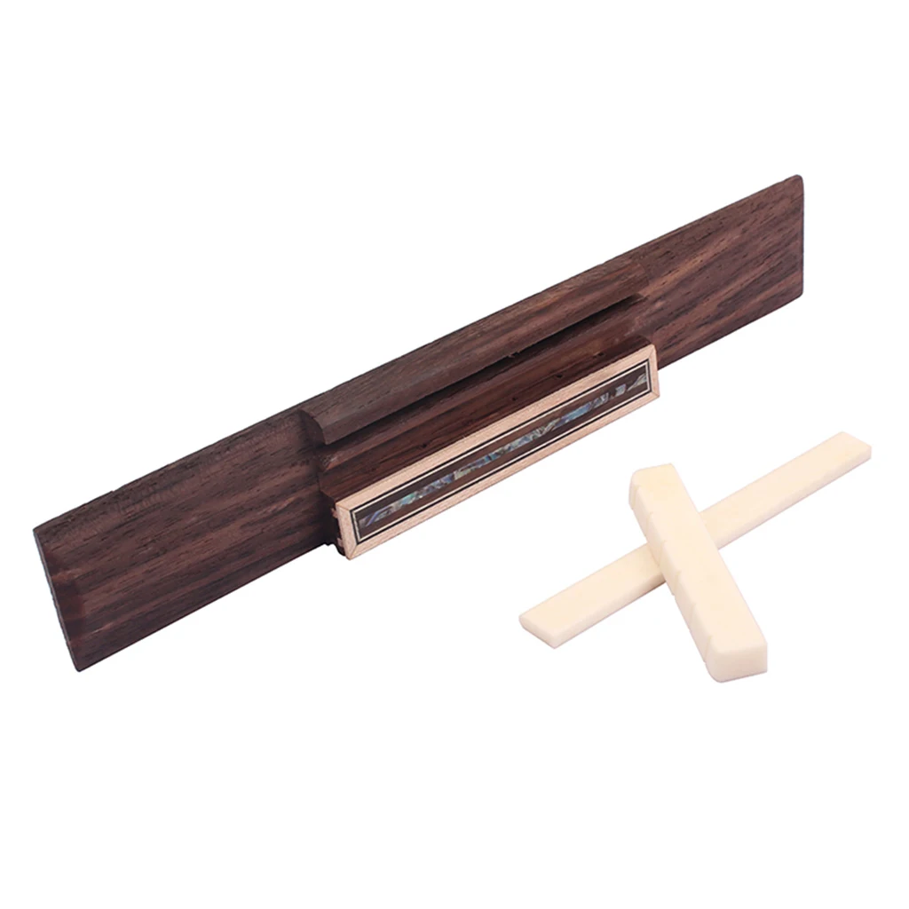 

1pc Rosewood Guitar Bridge&Bone Nut Saddle for Acoustic Classical Guitar Muscial Instrument Parts