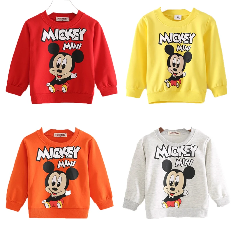 Новинка одежда для маленьких мальчиков Disney топ девочек с Микки 2019 модная