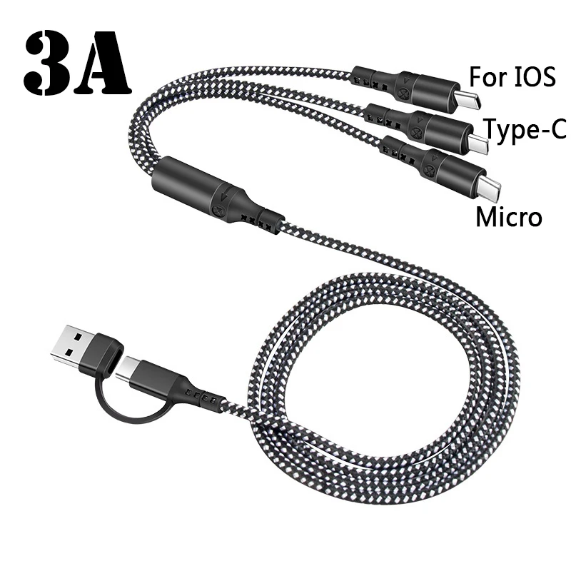 USB-кабель 5 в 1 длиной м для быстрой зарядки автомобильное зарядное устройство