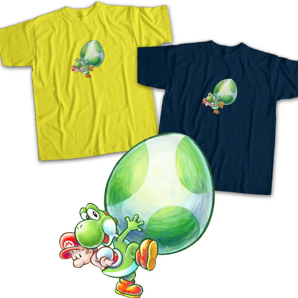 Футболка унисекс для игры с яйцом из Остров Йоши Nintendo Super Mario Baby Bros|Мужские