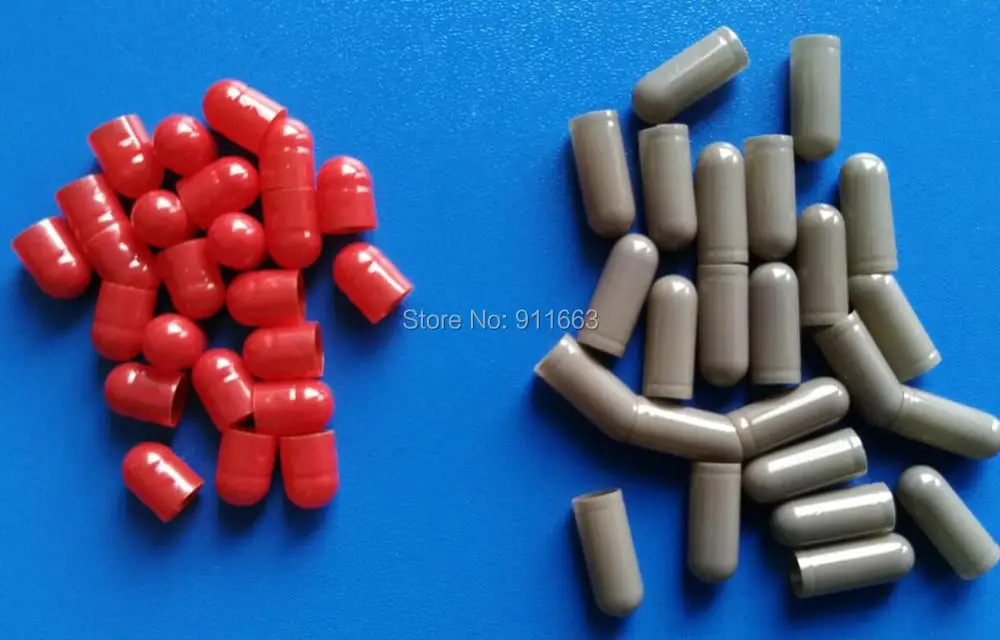 3 # желатиновых капсул! 10000 шт. красно-серый цветные полые твердые желатиновые