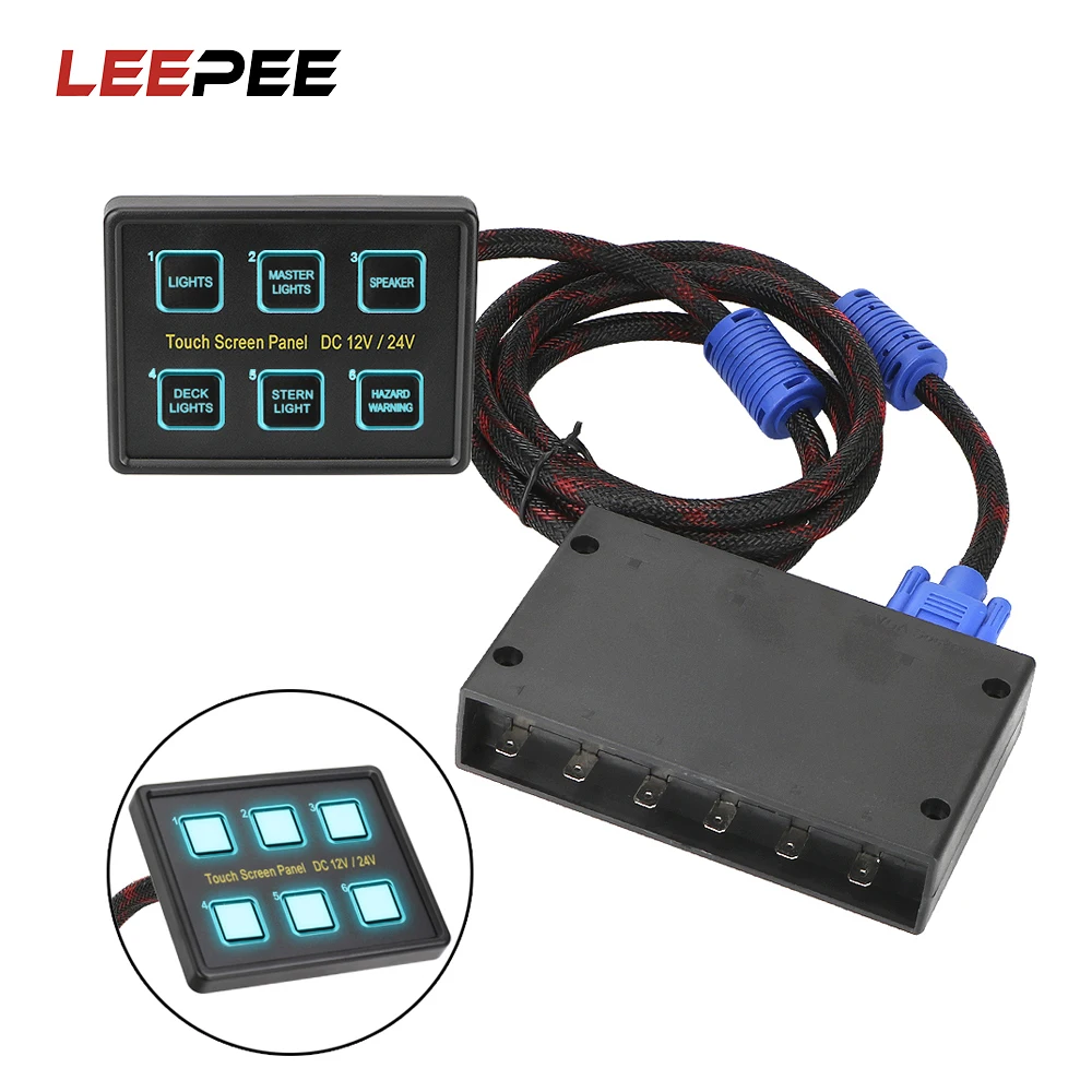 LEEPEE тонкий сенсорный цепи Управление Панель коробка Экран переключатели 12V/24V для