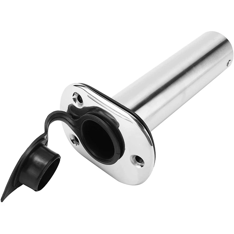 

3Pcs Stainless Steel Rod Holders with Rubber Cap, Rod Holders for Boat,Fishing Rod Holder for Boat