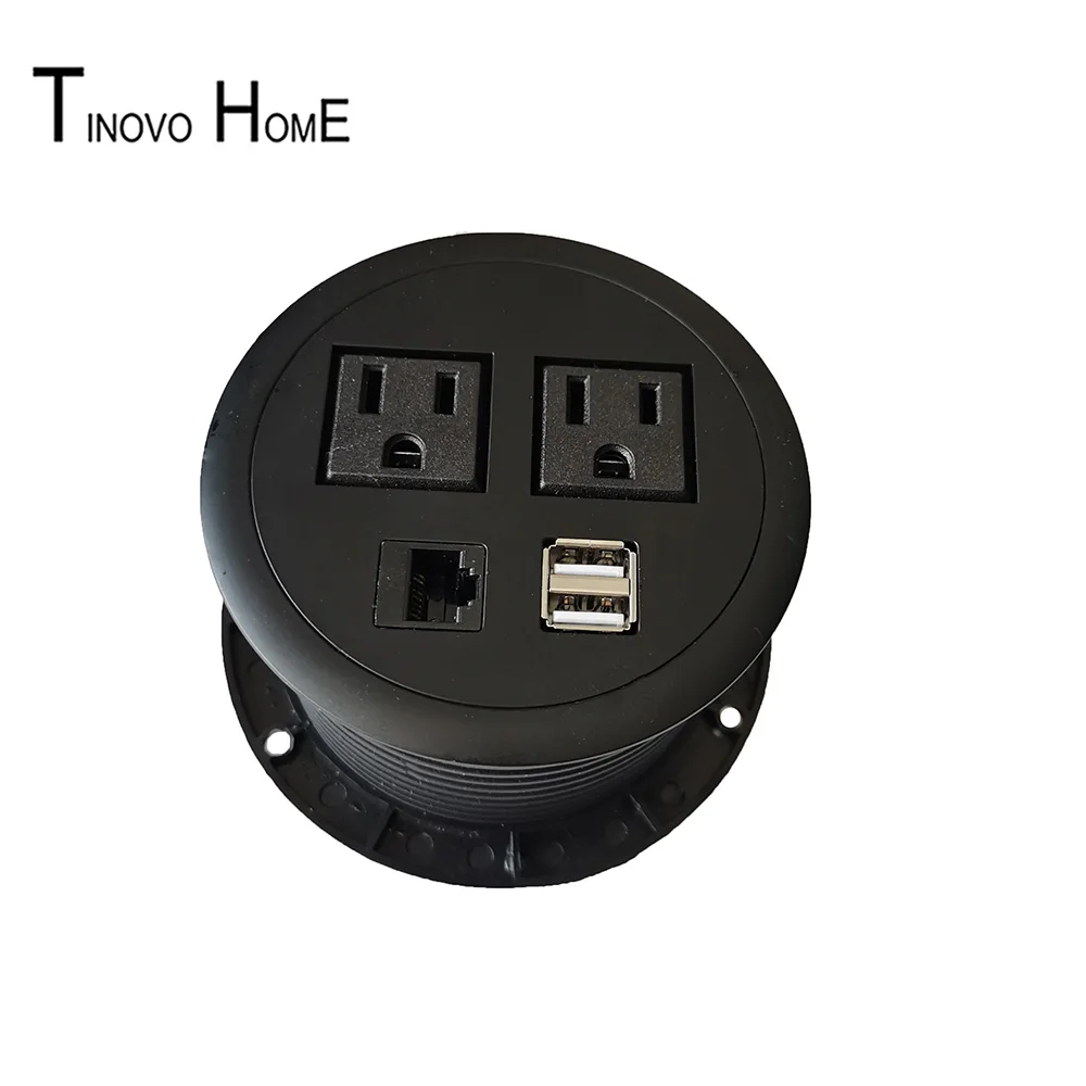 Настольная розетка/мини-розетка для офисных встреч/2 американский стандарт с