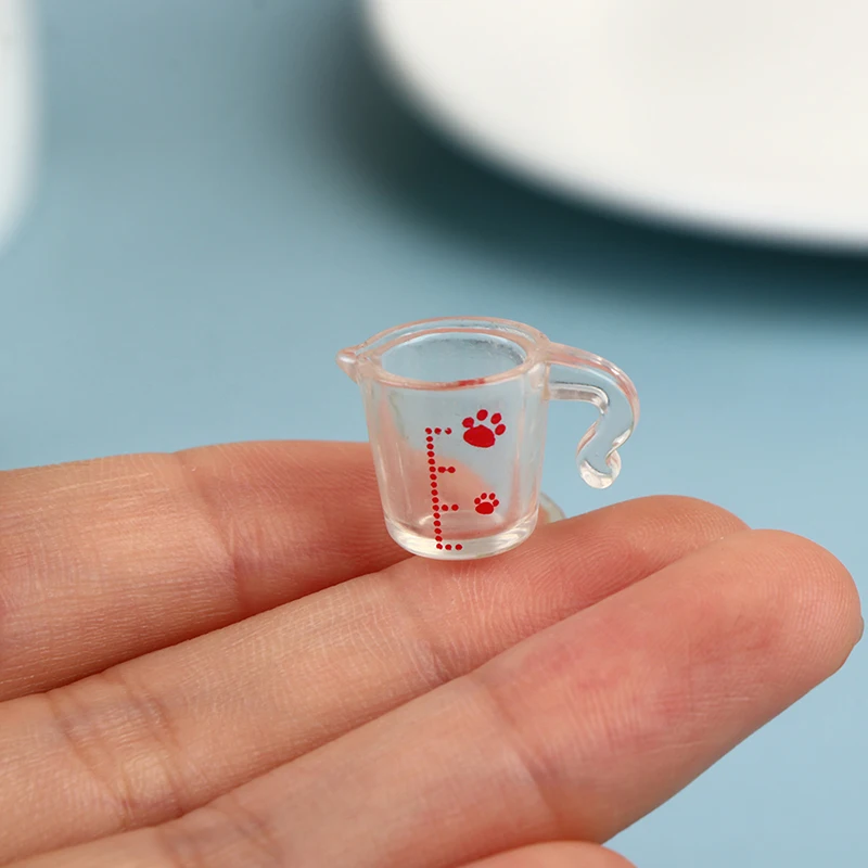 

Cute 5Pcs/Set Doll House Mini Measuring cup Dollhouse Miniature Kitchen Toys Play House Toys DIY Materials