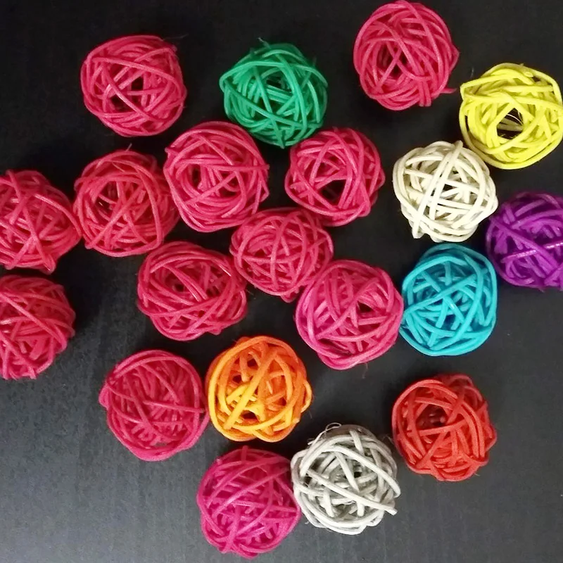 10 шт. разноцветные Ротанговые шары 3 см | Дом и сад