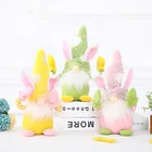 Милая Пасхальная длинная фотосессия, необычная кукла с лицом, розовые, желтые, зеленые пасхальные украшения для домашнего декора, подарок для детей