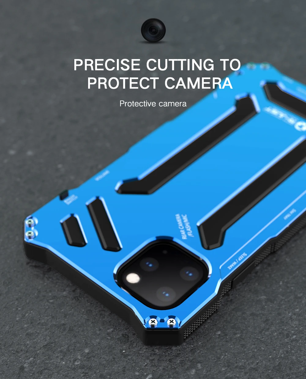 Гандам 3-Proof металл+ пластиковая гелевая Крышка для Apple iPhone 11 Pro max Жесткий Чехол для спорта на открытом воздухе противоударный ударопрочный сверхмощный