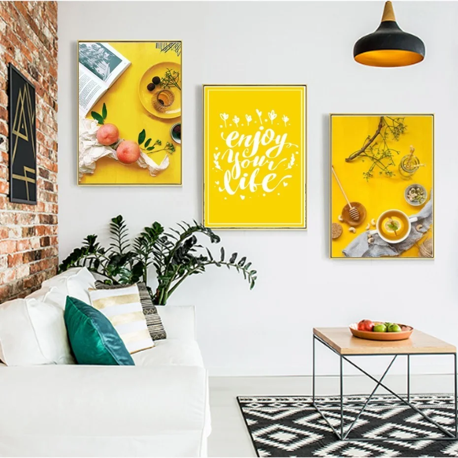 Настенные художественные картины на холсте современный постер для еды чая