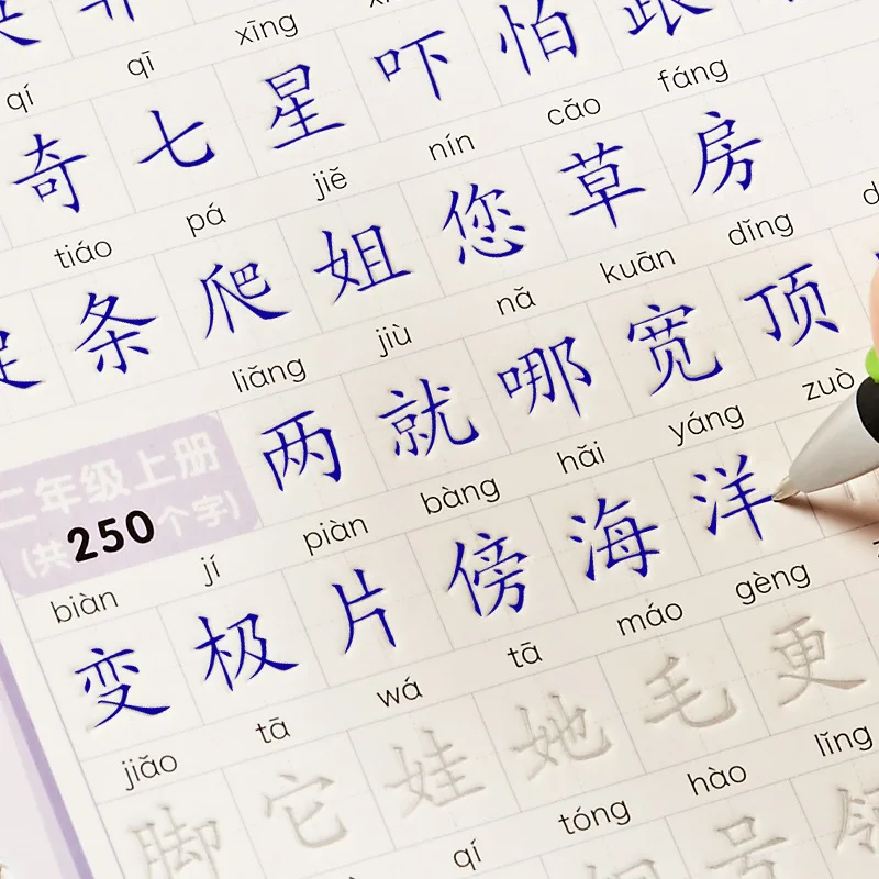 

Тетрадь для Обучения письму для детей, учебный пособие для учеников средних классов, для начинающих, многоразовая Китайская каллиграфия
