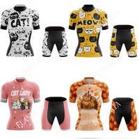 7 styles cat short sleeve women cycling jerseys set breathable mountain bike clothes women bicycle cycling clothing ropa ciclis