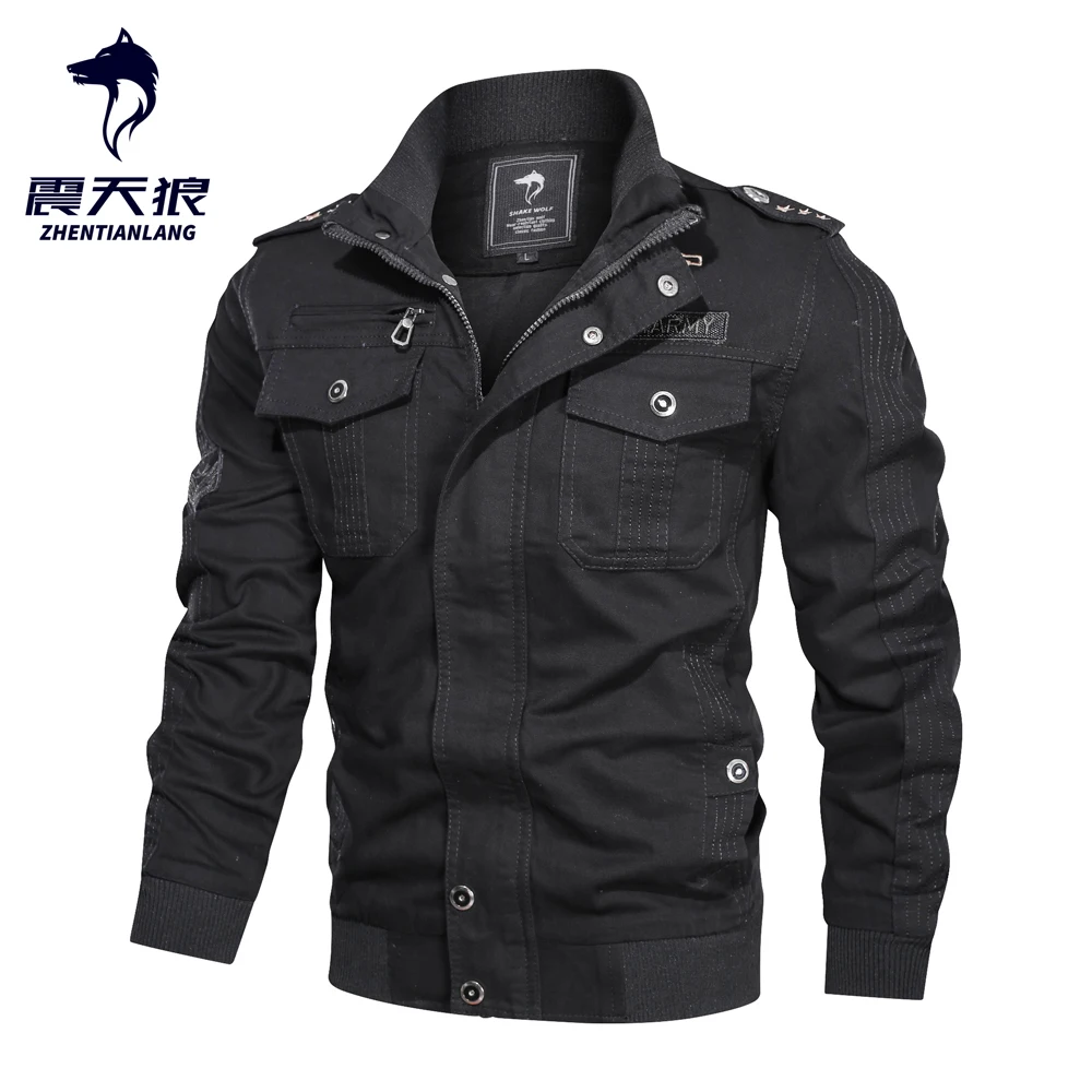 Мужская тактическая куртка бомбер осенняя хлопковая карго пальто MA 1 стильная