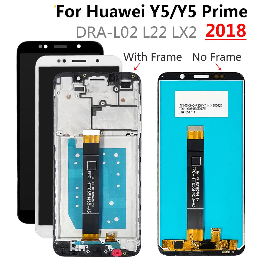 5 45 дюймов для Huawei Y5 prime 2018 ЖК дисплей кодирующий преобразователь сенсорного