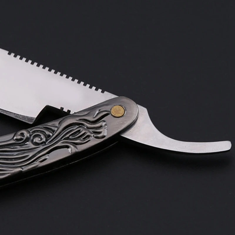 

4Pcs/Set Shaving Tools Kit Folding Knife Shaver + Brush + Canvas PU Leather Strop and Whetstone for Barber Personal Care