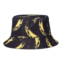 bucket hat black banana men summer sun beach women wide brim breathable fishing holiday accessory for teenagers