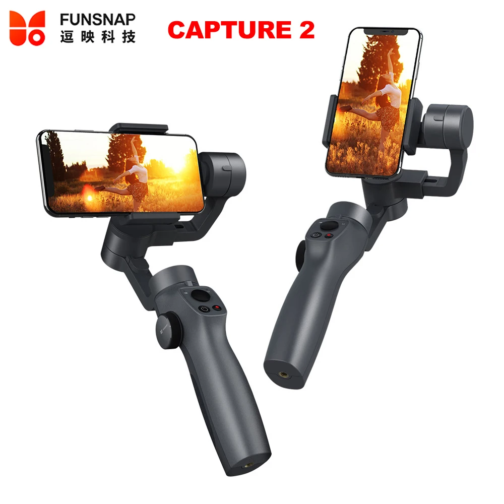 Funsnap захвата 2 3-Axis смартфон ручной шарнирный стабилизатор для камеры для iPhone XS X 8 Xiaomi samsung S9 S8 экшн Камера PK гладкой 4
