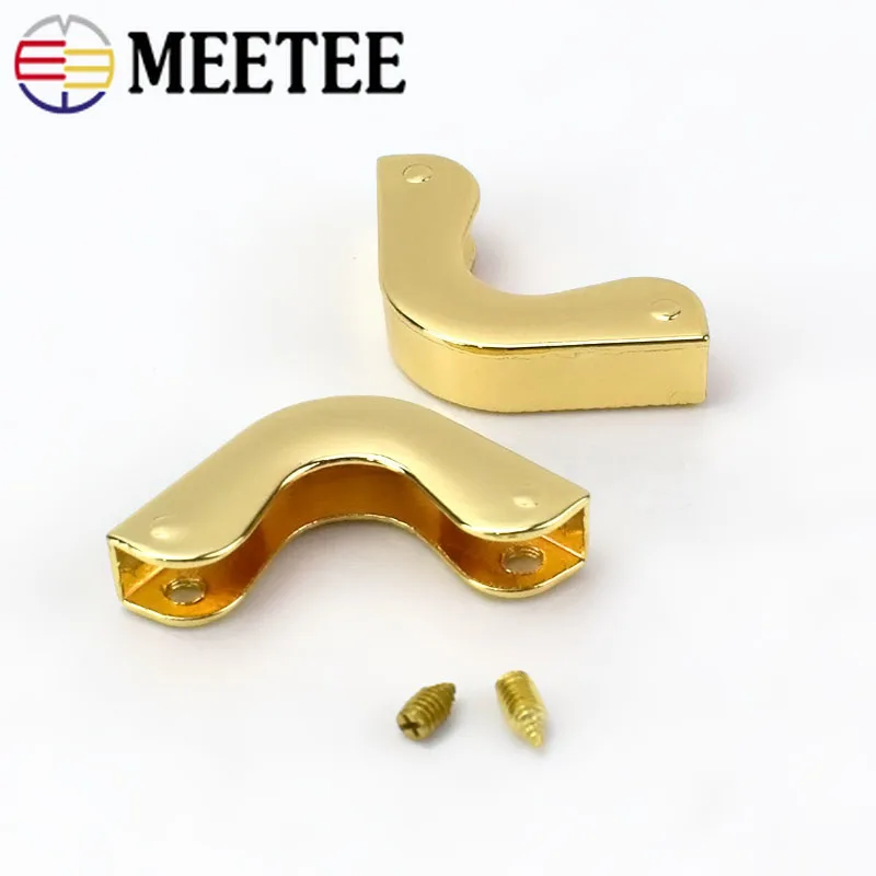 Meetee 5/10 шт. 25*37 мм угловая металлическая украшение для багажа пряжки ювелирные изделия DIY кромкооблицовочный сумка Сумка аксессуаров оборудования BD455