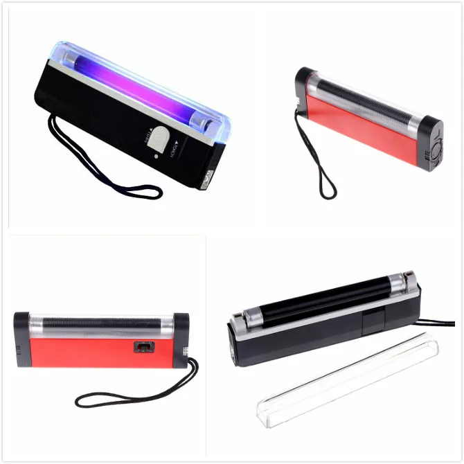 2in1 Flashing Torch Blacklight UV Light Tube Bulb Handheld Money Detector 6V Portable Battery Powered Ultraviolet Lamp | Лампы и