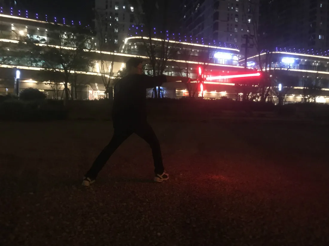 Световой меч YanQing палочка тяжелая дуэльная светодиодная пересветильник лампа с