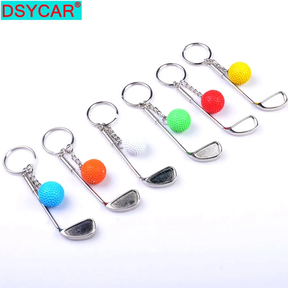 DSYCAR 1 комплект мини брелок для гольфа спортивный металлический аксессуары