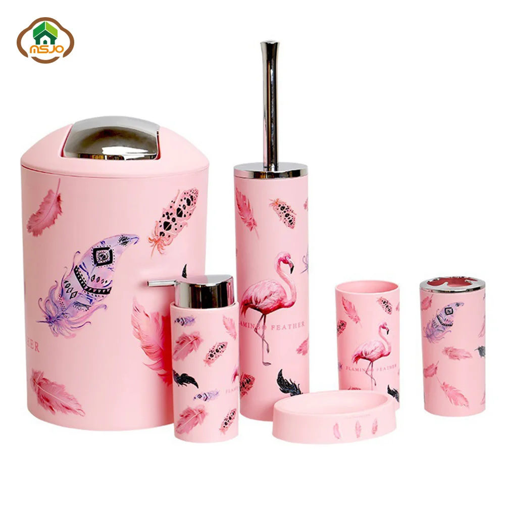 Набор для ванной комнаты MSJO с принтом в скандинавском стиле домашнего декора 6 шт.