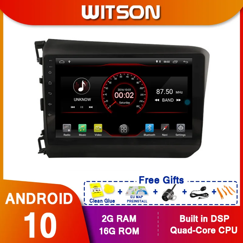 WITSON 9 &quotFULL HD сенсорный экран Android 10 0 Восьмиядерный Автомобильный GPS
