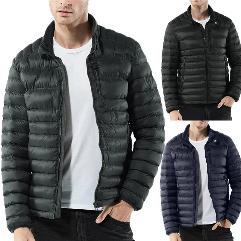 2019 мужская зимняя куртка на белом утином пуху Сверхлегкий пуховик повседневная