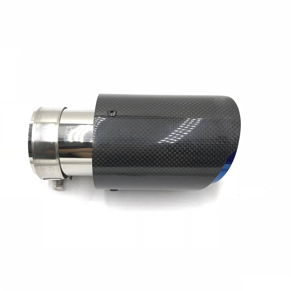 Одна штука одиночный глянцевый автомобильный глушитель из углеродного волокна